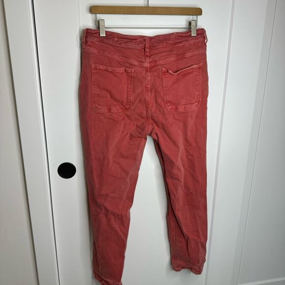 Anthropologie Pilcro Letterpress High Rise Slim Pink Distressed Jeans Size 32 - Picture 6 of 7